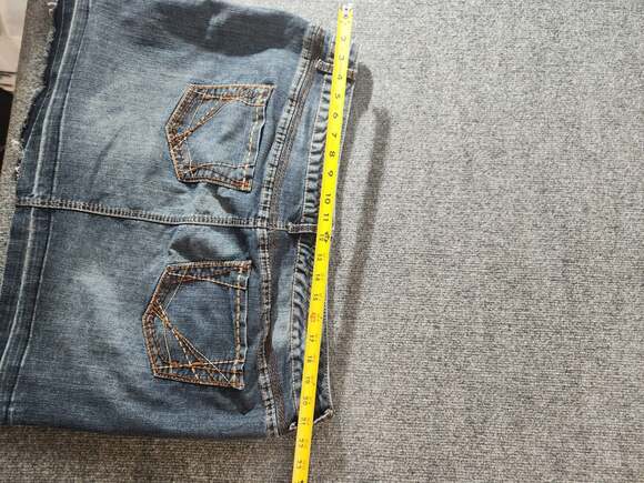 Zana-Di Vintage Y2K Low Rise Denim Mini Skirt with Frayed Hem Size 18 - Picture 4 of 6